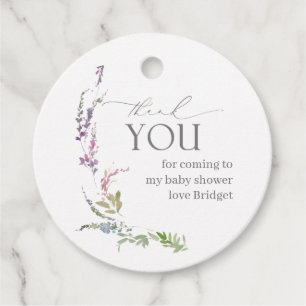 Étiquettes Cadeau Pastel Watercolor Fleur sauvage Merci Favoriser le