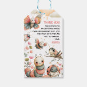 Étiquettes-cadeau Pastel Whimsical Bugs Enfants Anniversaire Merci (Devant)