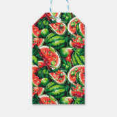 Étiquettes-cadeau pastèques, chaux, feuilles de pastèque, petite cha (Devant)