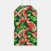 Étiquettes-cadeau pastèques, chaux, feuilles de pastèque, petite cha (Dos)