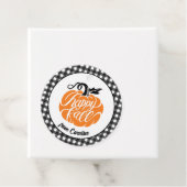 Étiquettes Cadeau Patch Citrouille agricole (En situation)