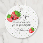 Étiquettes Cadeau Patch fraise (Dos)