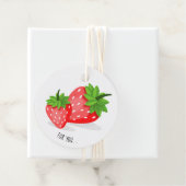 Étiquettes Cadeau Patch fraise (En situation)