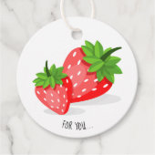 Étiquettes Cadeau Patch fraise (Devant)