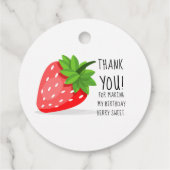 Étiquettes Cadeau Patch fraise (Dos)