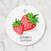 Étiquettes Cadeau Patch fraise (Devant)