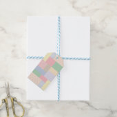 Étiquettes-cadeau Patchwork Pastel (Avec de laficelle)