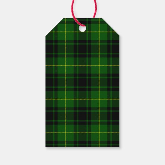 Étiquettes-cadeau Pâte verte de tartan MacArthur (Dos)