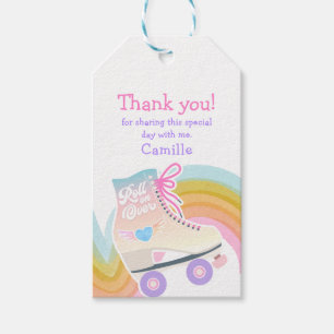 Étiquettes-cadeau Patinage à roulettes Anniversaire Favoriser