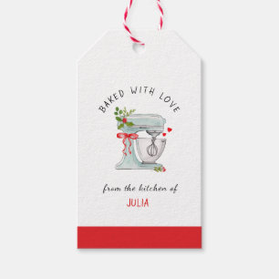 Étiquettes-cadeau Pâtisserie "cuite au four avec amour"