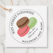 Étiquettes Cadeau Pâtisserie d'entreprise alimentaire Macarons (Devant)