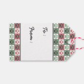 Étiquettes-cadeau Patters de Red and Green (Devant (Horizontal))