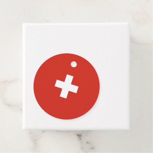 Étiquettes Cadeau pavillon suisse (En situation)