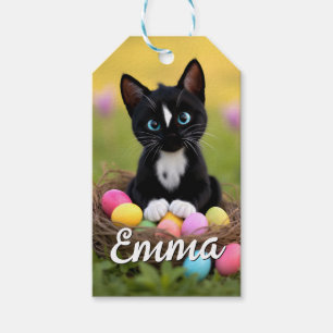 Étiquettes-cadeau Paws, Pastels & Purrs : Le nid de Pâques de Felini
