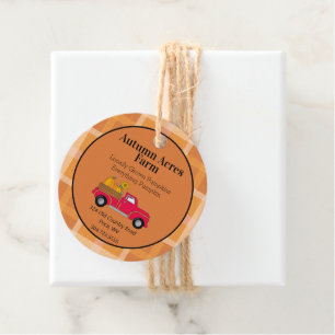 Étiquettes Cadeau Pays Personnalisé Automne Ferme d'automne Étiquett