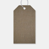 Étiquettes-cadeau Pays Russe Monogramme Arbre et Mariage de Burlap (Dos)