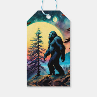 Étiquettes-cadeau Paysage coloré de Squatchin