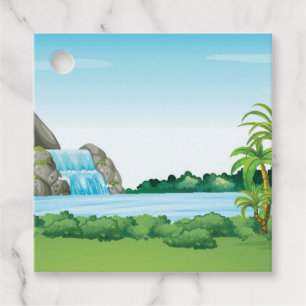 Étiquettes Cadeau Paysage des cours d'eau