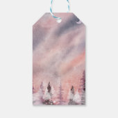 Étiquettes-cadeau Paysage d'hiver Forêt de Greenpine (Dos)