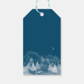 Étiquettes-cadeau Paysage d'hiver Merci de neige (Dos)