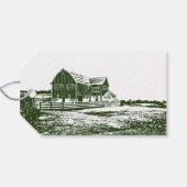 Étiquettes-cadeau Paysage rural maison de ferme de style coupe (Dos (Horizontal))