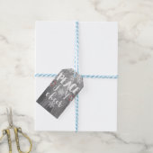 Étiquettes-cadeau Peace Joy Cheer Silver Snowflake Holiday Favoriser (Avec de laficelle)