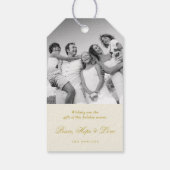 Étiquettes-cadeau Peace Love Joy Festive Foliage Deco (Dos)