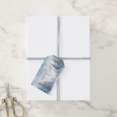 Étiquettes-cadeau Peace on Earth Soft Blue Forest Christmas (Avec de la ficelle)