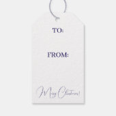 Étiquettes-cadeau Peace on Earth Soft Blue Forest Christmas (Dos)