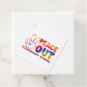 Étiquettes Cadeau Peace Out Élémentaire École Tie Dye Dernier jour (En situation)