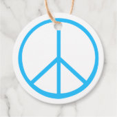 Étiquettes Cadeau Peace Sign Blue Groovy Retro Fun (Devant)