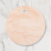 Étiquettes Cadeau Peach Blossom Merci d'anniversaire (Dos)