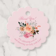 Peach rose Floral Baby Girl est sur le chemin