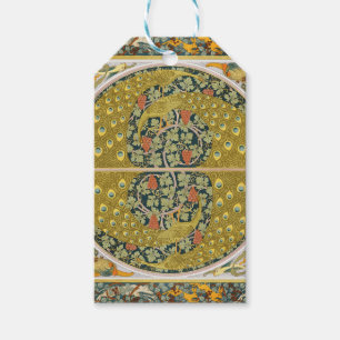 Étiquettes-cadeau Peacock Art Nouveau Style rond design complexe