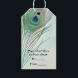 Étiquettes-cadeau Peacock Feather Boho Chic Watercolor Custom Party<br><div class="desc">Tag cadeau de fête personnalisée Boho Chic Watercolor en plume de paon Boho. Customisez cependant.Objets correspondants disponibles.</div>