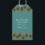 Étiquettes-cadeau Peacock Feathers & Gold Dots N'IMPORTE QUEL cadeau<br><div class="desc">Peacock Feathers & Gold Dots N'IMPORTE QUELLE Balise cadeau de fête de couleur. Customisez cependant.Objets correspondants disponibles.</div>