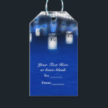 Étiquettes-cadeau Peacock Feathers, Mason Jar & String Lights Party<br><div class="desc">Tag Cadeau Peacock,  Mason Jar & String Lights Party. Customisez cependant.Objets correspondants disponibles.</div>
