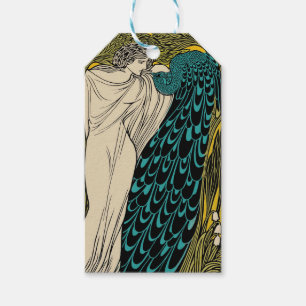 Étiquettes-cadeau Peacock Fine Art Bird Nouveau