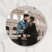 Étiquettes Cadeau Peacock Green Rose Gold Agate Marbre Enregistrer l (Dos)