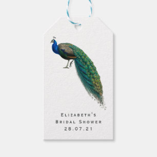 Étiquettes-cadeau Peacock vintage