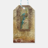 Étiquettes-cadeau Peacock vintage (Dos)