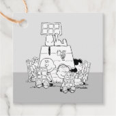 Étiquettes Cadeau Peanuts Gang Lecture Comics (Devant)