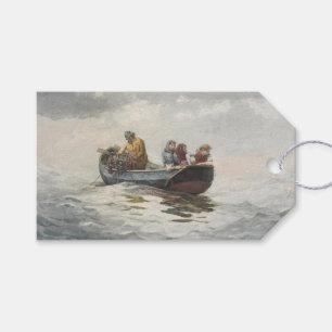 Étiquettes-cadeau Pêche au crabe (par Winslow Homer)