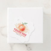 Étiquettes Cadeau Pêche Fruit Anniversaire Merci de fête (En situation)