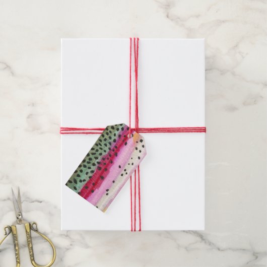 Étiquettes-cadeau Pêcheurs de truites arc-en-ciel (With Twine)