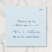 Étiquettes Cadeau Peint à la main Hydrangea Monogram Crest Mariage (Dos)