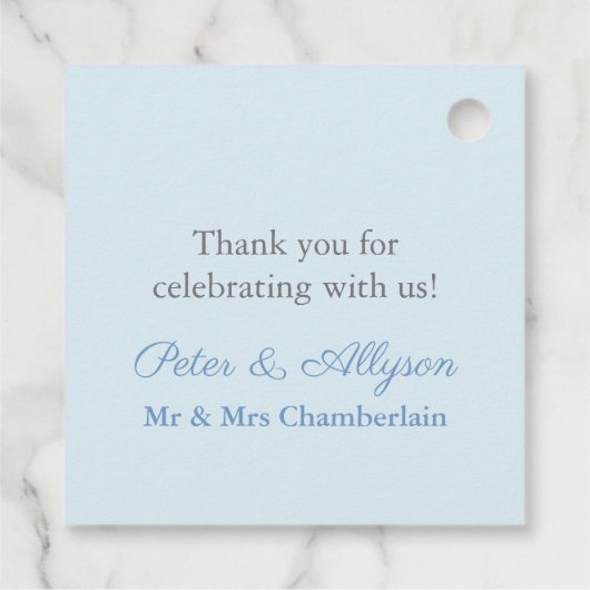 Étiquettes Cadeau Peint à la main Hydrangea Monogram Crest Mariage (Dos)