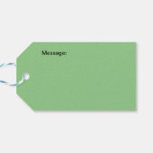 Étiquettes-cadeau Peinture à huile verte (Dos Horizontal)