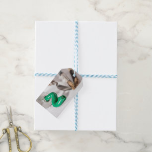 Étiquettes-cadeau Peinture à huile verte