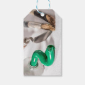 Étiquettes-cadeau Peinture à huile verte (Devant)